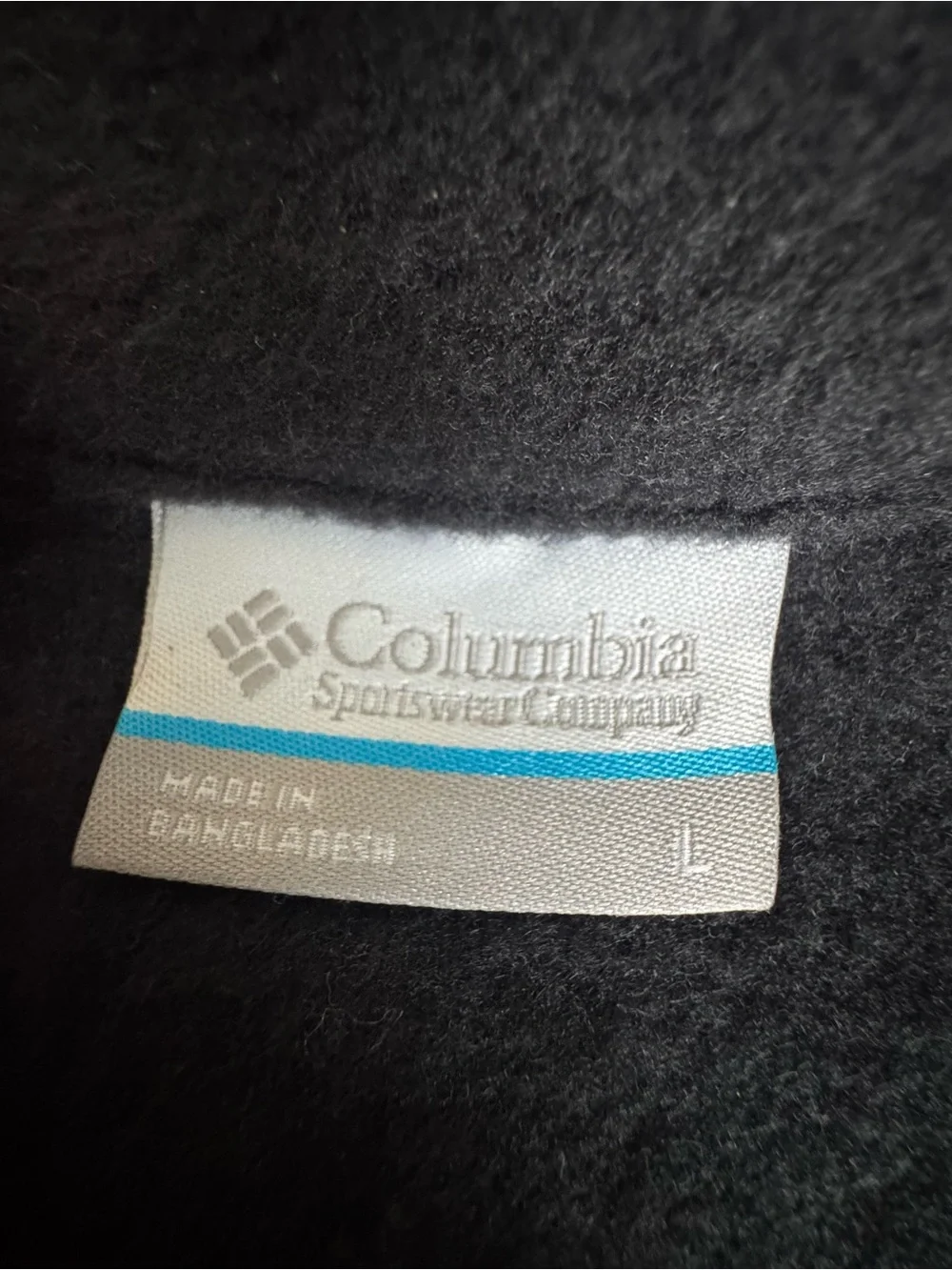 Columbia Men’s Black & Brown Fleece Zip-Up with Red Trim